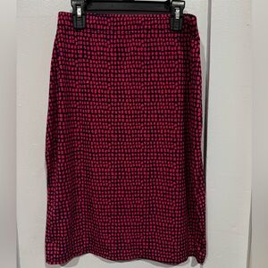 Sears Red and Black A-Line Skirt